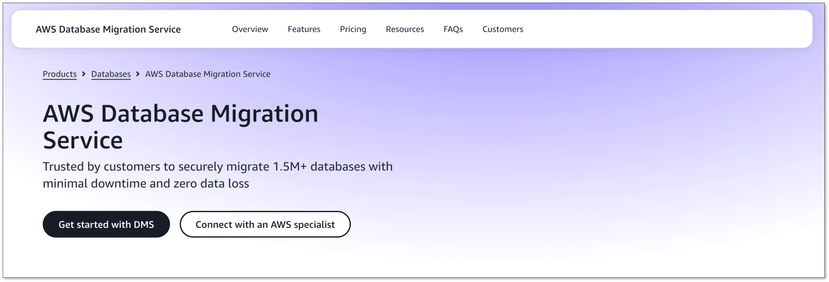 aws database migration service