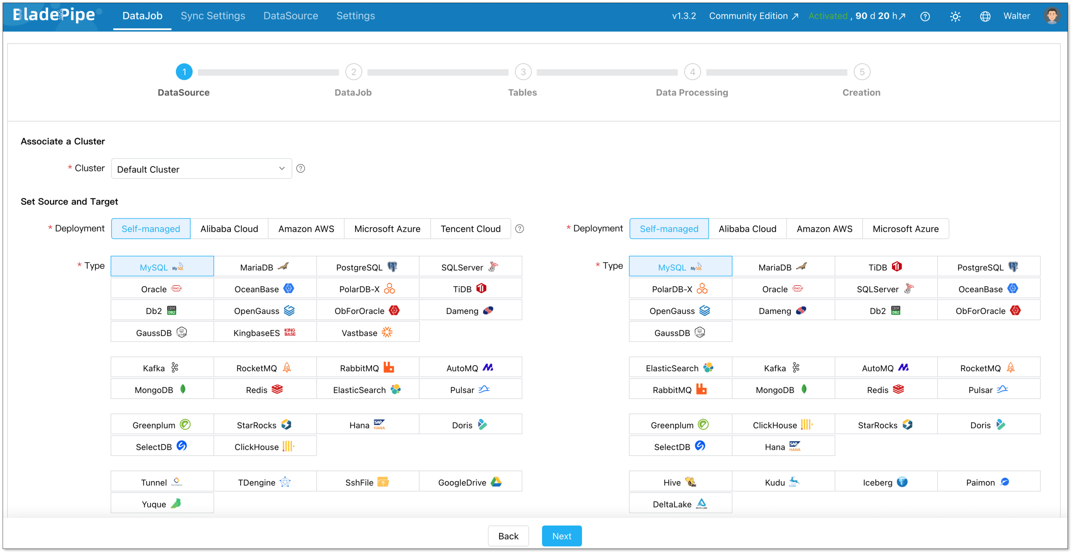 Real-time data replication tool interface