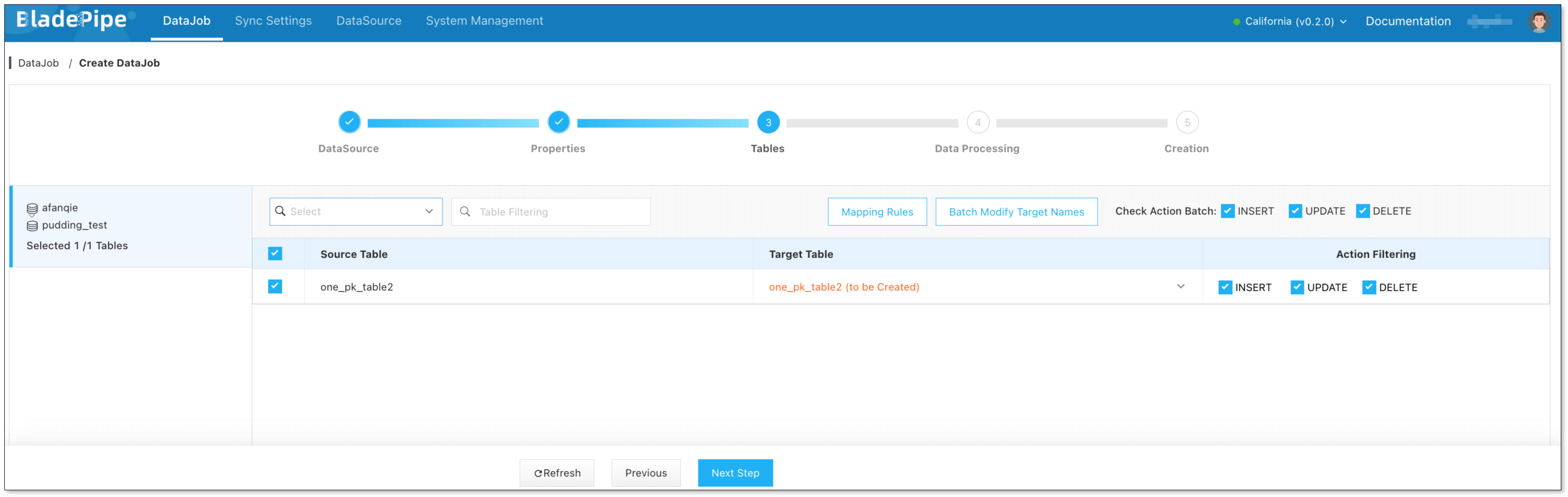Select MongoDB collections for the DataJob