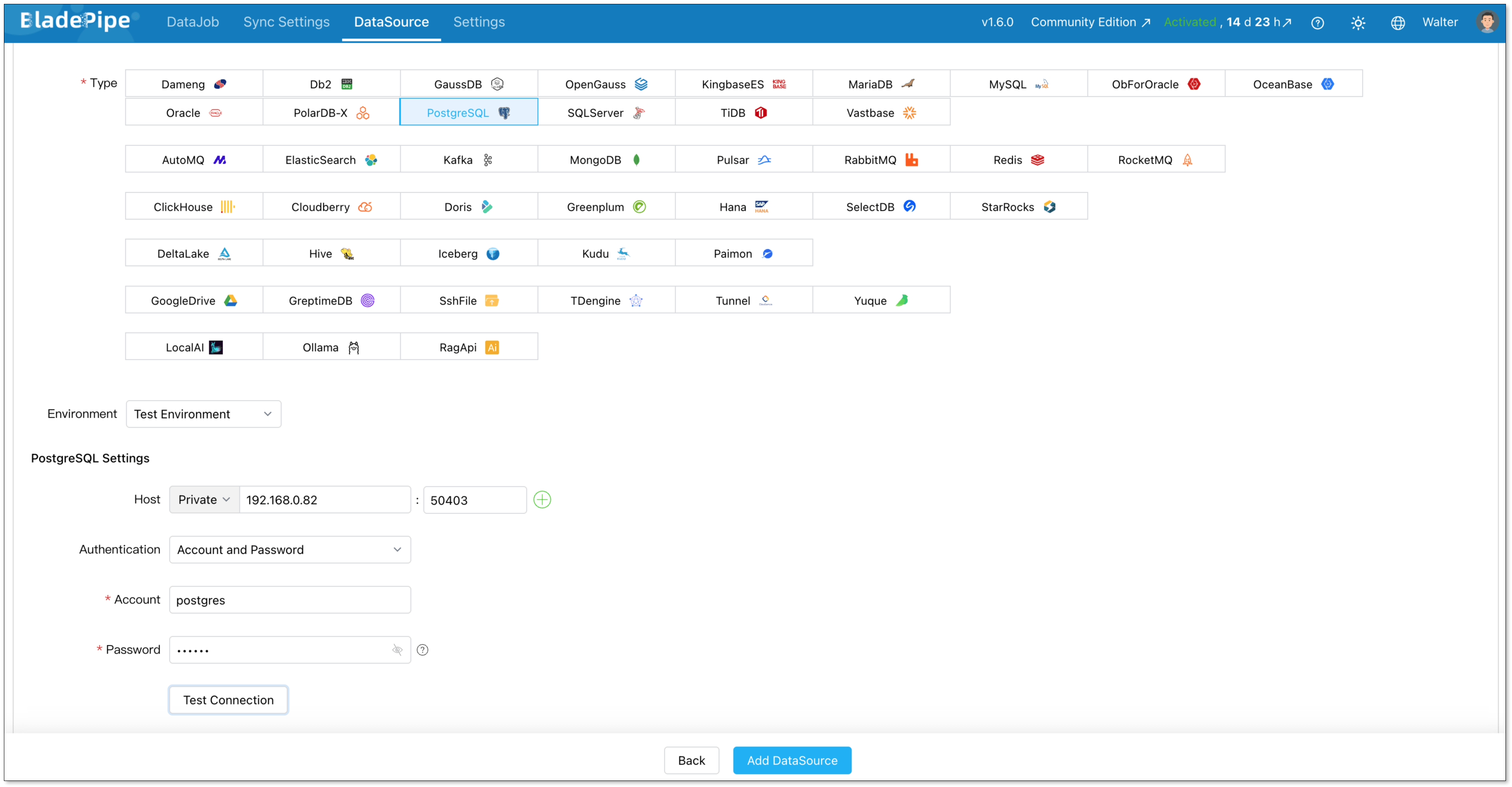 add postgresql